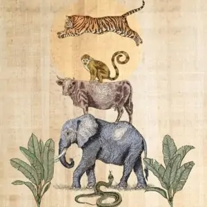 Indian Sacred Animals Print