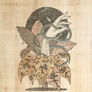 Beautiful Death Drawing of Hands Print