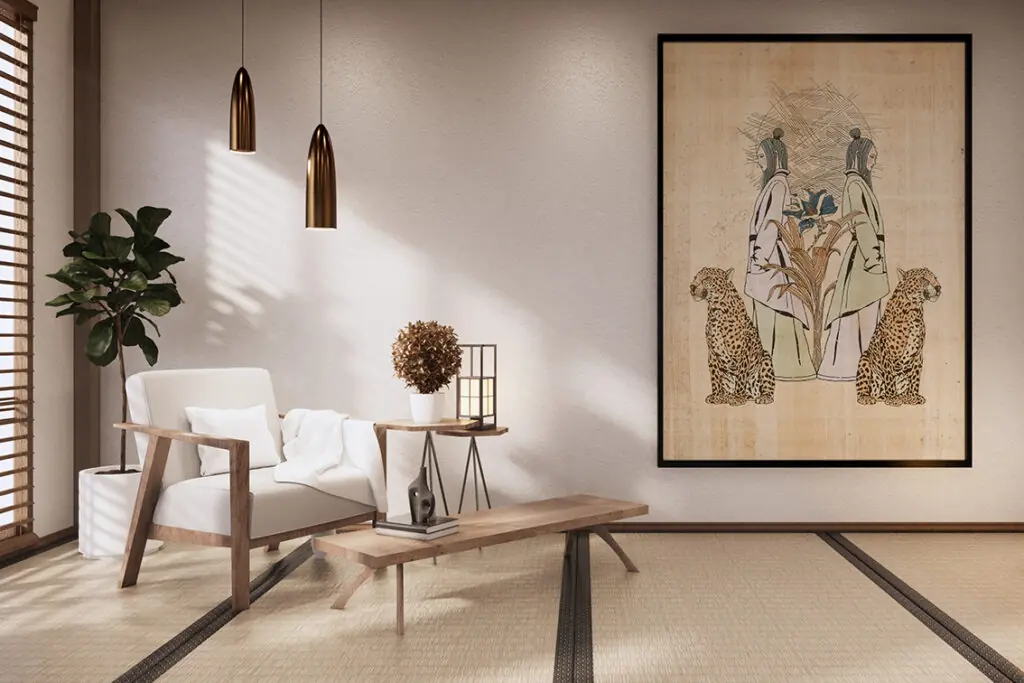 japanese art living room