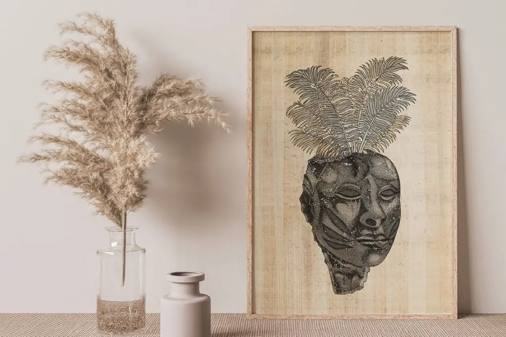 framed boho art