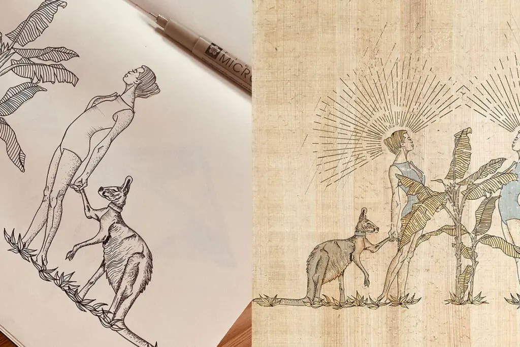 lets go to the beach drawing