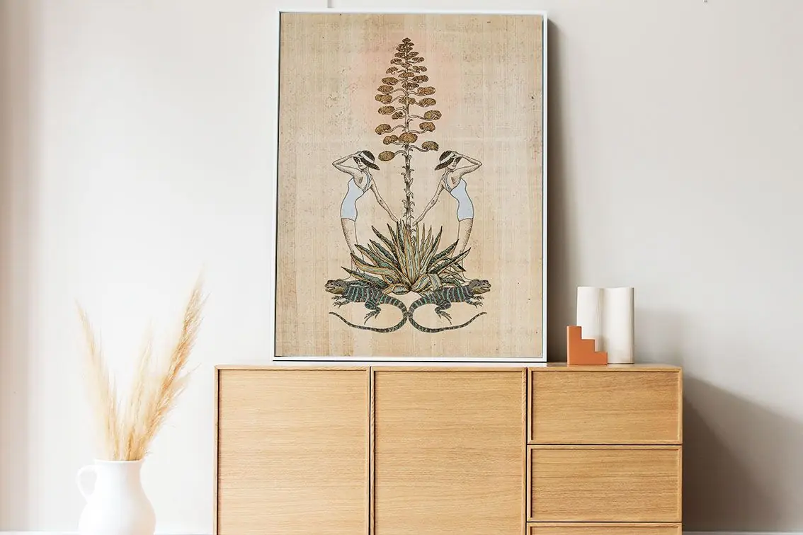 Decorate your airbnb with wall art prints that transport guests to imaginary worlds full of meaning.