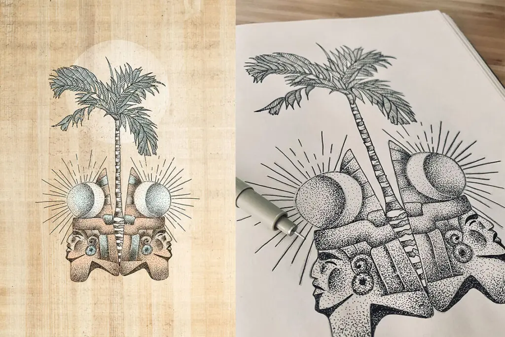 olmeca drawing