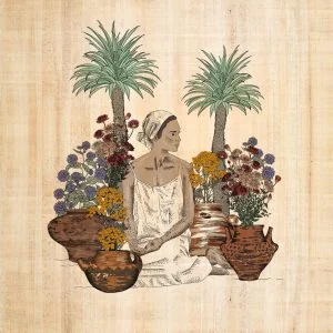 Alfarera and her flowers pottery