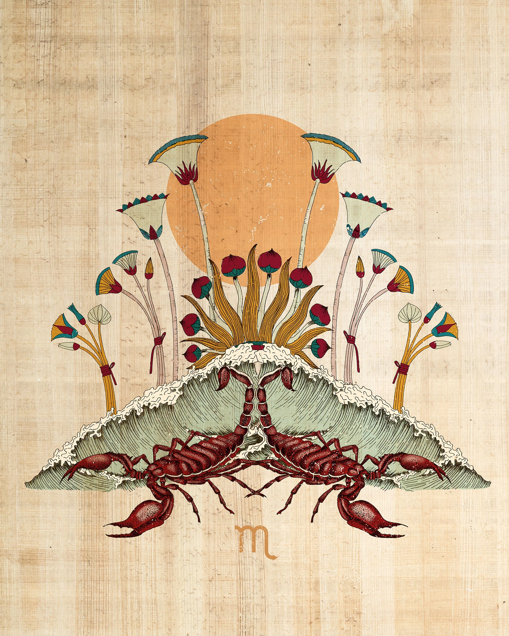 scorpio rising zodiac sign print