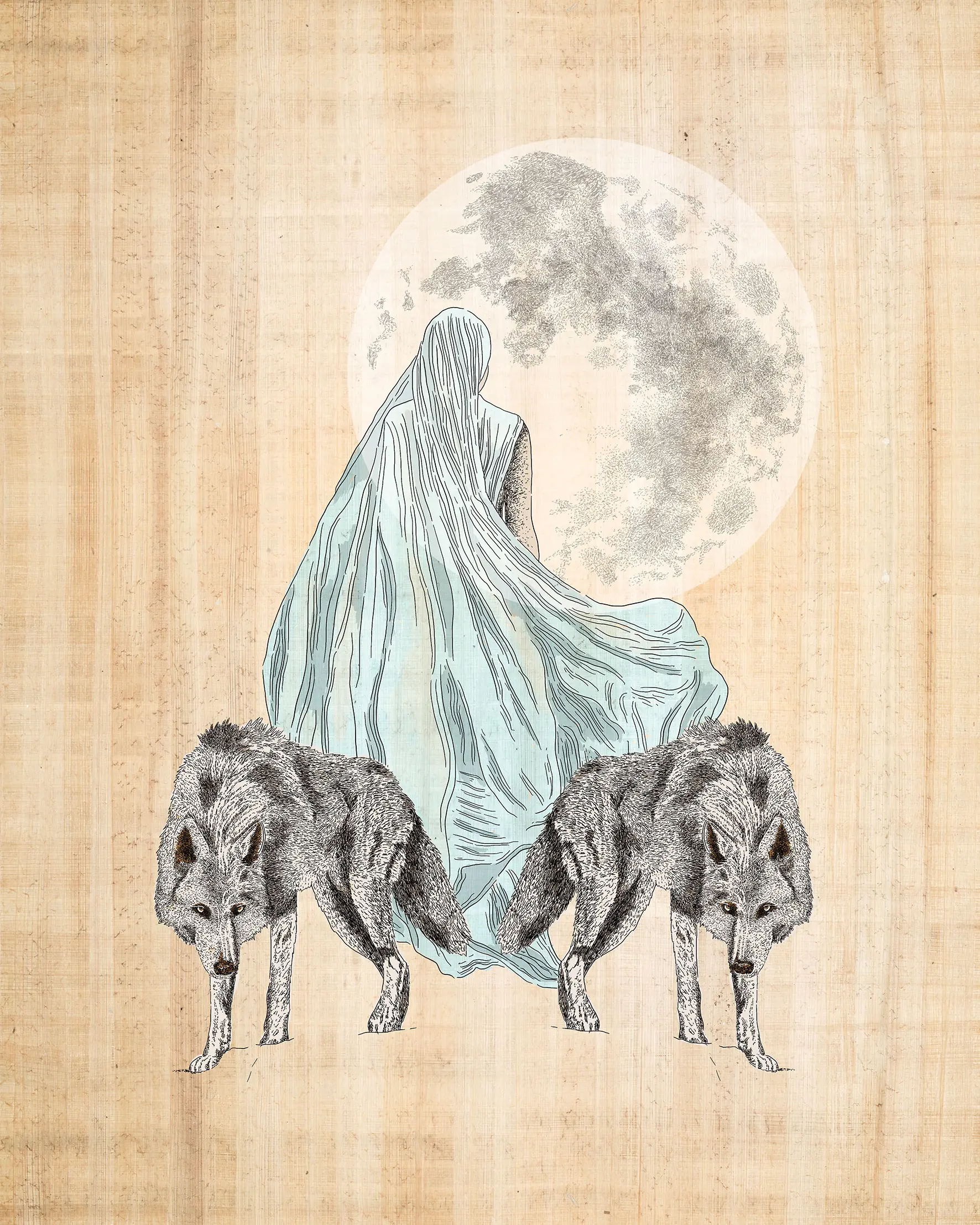 wolf moon limited edition print