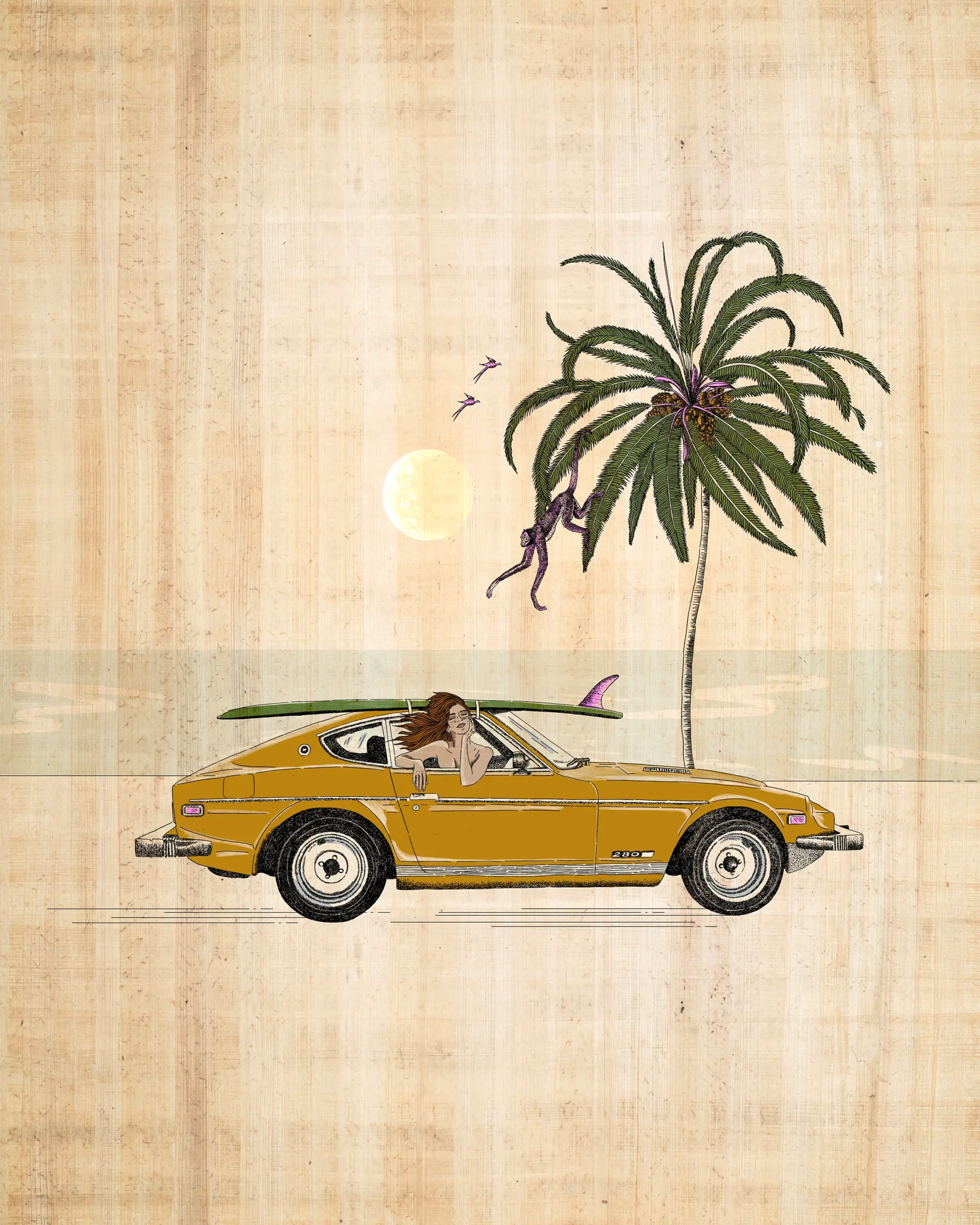 moonlit salty hair datsun 1970